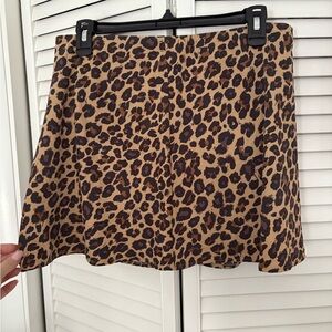 Abercrombie & Fitch Leopard Print A-Line Skirt